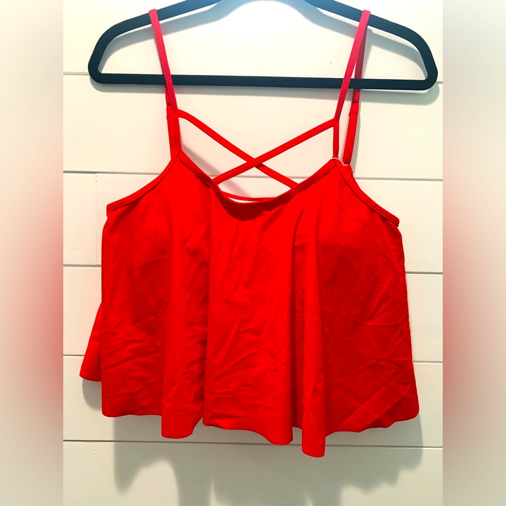 NWT, XL Beachsissi bikini.  Red bathing suit top and floral bottoms.